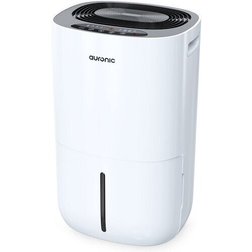 Tweedekans Auronic - Luchtontvochtiger - 16 l Capaciteit - Digitale Vochtigheidsmeter - Met Nachtmodus & Timer - 2 l Watertank - Kunststof - Wit Tweedehands