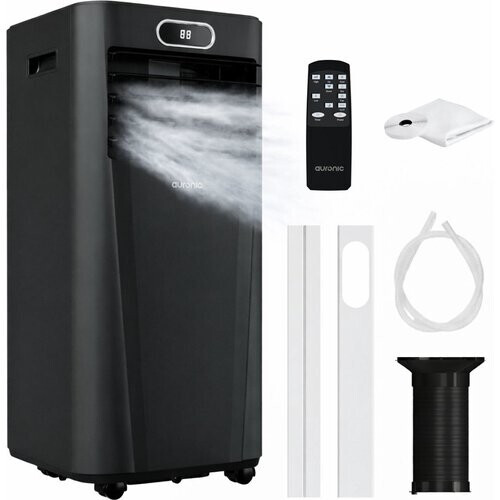 Tweedekans Auronic Mobiele Airco Zwart- 7000 BTU - Tot 20 m² - 3-in-1 - Met Raamafdichtingskits Tweedehands