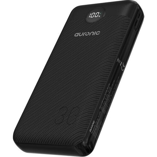 Tweedekans Auronic Powerbank - Geschikt voor iPhone 12/13/14/15 en Samsung S21/S22/S23 - 30.000 mAh - 22.5W - 4 Oplaadpoorten - Snelladen via USB-A en USB-C - Zwart Tweedehands