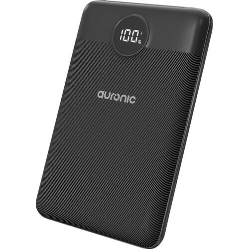 Tweedekans Auronic Powerbank - Geschikt voor iPhone 12/13/14/15 en Samsung S21/S22/S23 - 10.000 mAh - 22.5W - 2 Oplaadpoorten - Snelladen via USB-A en USB-C - Zwart Tweedehands