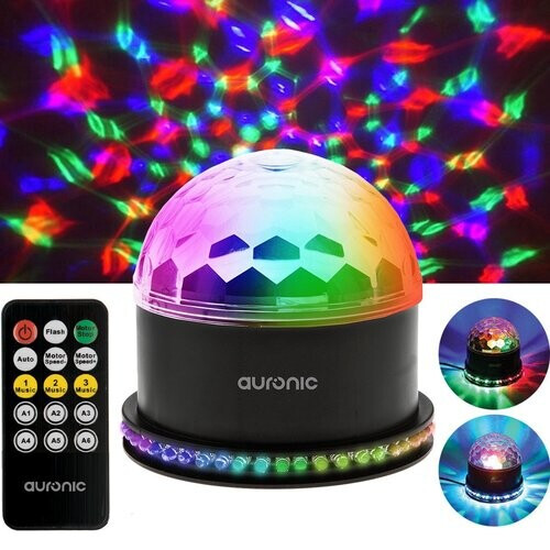 Tweedekans Auronic Roterende Discolamp - Discobal - LED - Afstandsbediening en Muziekgestuurd - Kinderen/Volwassenen Tweedehands