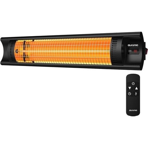 Tweedekans Auronic Terrasverwarmer - Infrarood - Heater - Elektrisch - 2500W - Afstandsbediening - 4 Standen - Zwart Tweedehands