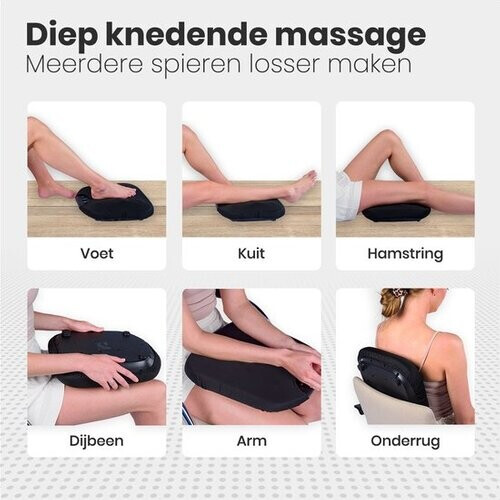 Tweedekans Auronic Voetmassage Apparaat – Warmtefunctie – 36,3 x 34,6 x 9 cm – Zwart Tweedehands