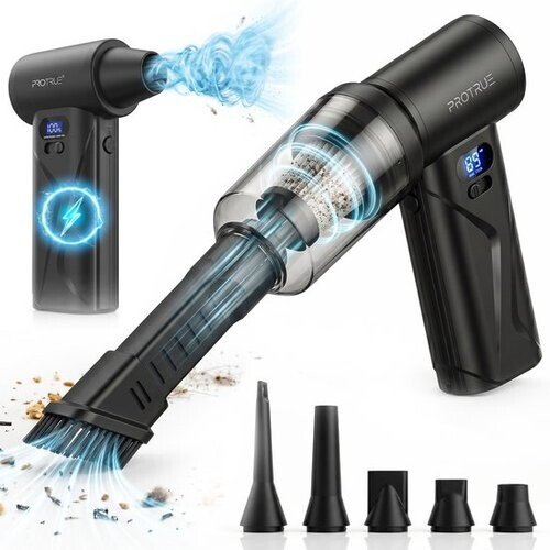 Tweedekans Auto Stofzuiger Snoerloos met Air Duster 110.000 RPM - Kruimeldief Draadloos - Kruimelzuiger - Handstofzuiger - Luchtblazer op accu - Perslucht - Turbo Fan Tweedehands