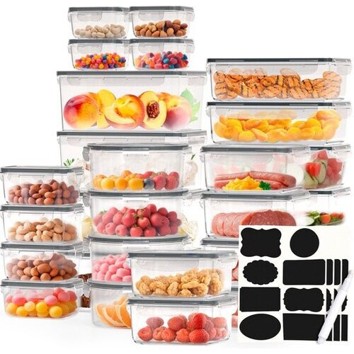 Tweedekans Avalo Vershoudbakjes - Meal Prep Bakjes - Plastic Diepvries Bakjes - Met Deksel - 30 Delige set - BPA Vrije Magnetronbakjes Tweedehands