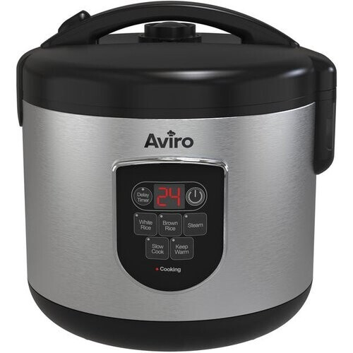 Tweedekans Aviro Rijstkoker - Slowcooker - 1,2L - 7 Functies - Warmhoudfunctie - Rice Cooker - Anti Aanbaklaag - Multicooker - 2-6 Personen - RVS Tweedehands