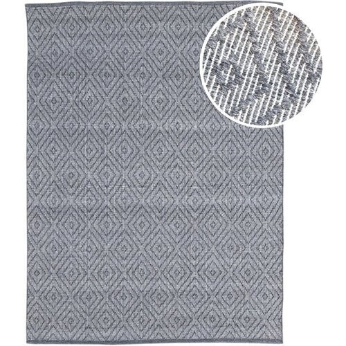 Tweedekans AXI Bali Buitenkleed – Rechthoekig – 160 x 230 cm – Grijs – Geometrisch patroon - Buitenkleed – Buitentapijt – Weer- en UV-bestendig – Plat geweven – Tuintapijt – Voor binnen en buiten Tweedehands