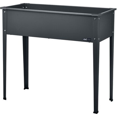 Tweedekans AXI Verhoogde Plantenbak van Metaal – Metalen Moestuinbak op Poten 100 x 30 x 80 cm – Met Drainage – Verhoogde moestuin – Gepoedercoat Staal – Plantenbak voor Tuin en Balkon Tweedehands