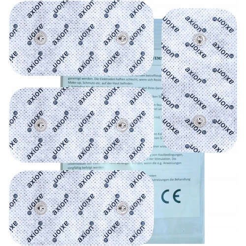 Tweedekans axion – Electroden voor Compex | Dubbele Snap | 10×5 cm | Wit/Grijs Tweedehands