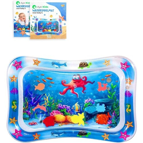 Tweedekans AyeKids Waterspeelmat - Watermat - Speelkleed - Opblaasbaar - Watermat Baby - Blauw Tweedehands