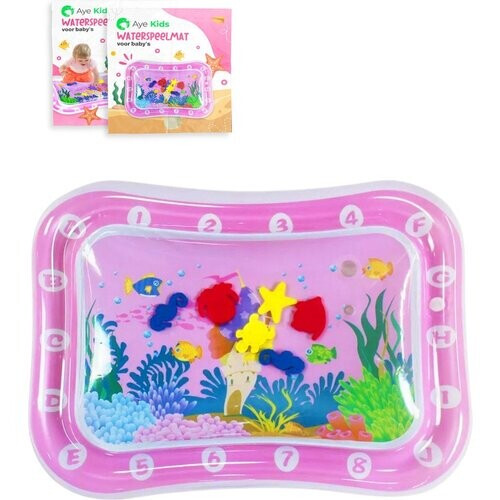 Tweedekans AyeKids Waterspeelmat - Watermat - Speelkleed - Opblaasbaar - Watermat Baby - Roze Tweedehands