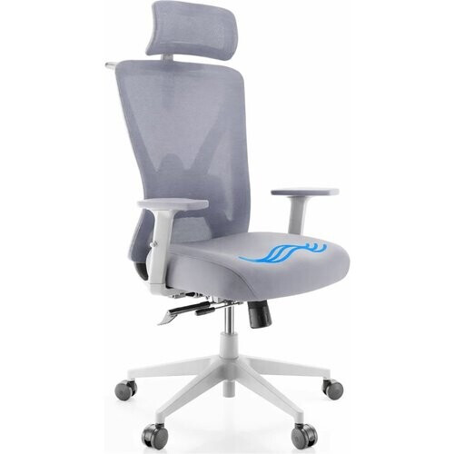 Tweedekans Backerz – Ergonomische Bureaustoel – 44-56 cm Zithoogte & EN1335 Gecertificeerd – Voorzien Van 3D Armleuningen En Verstelbare Lendensteun – Voor Kantoor En Gaming – Wit/Grijs Polypropeen En Mesh Tweedehands