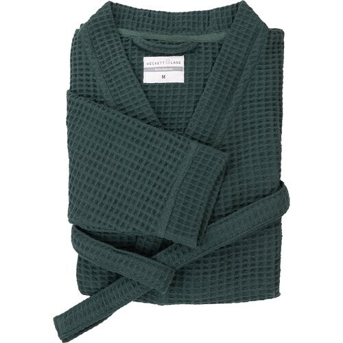 Tweedekans Badjas Wafel Army Green - 65% Gerecycled Katoen - 450 g/m² - Unisex Tweedehands