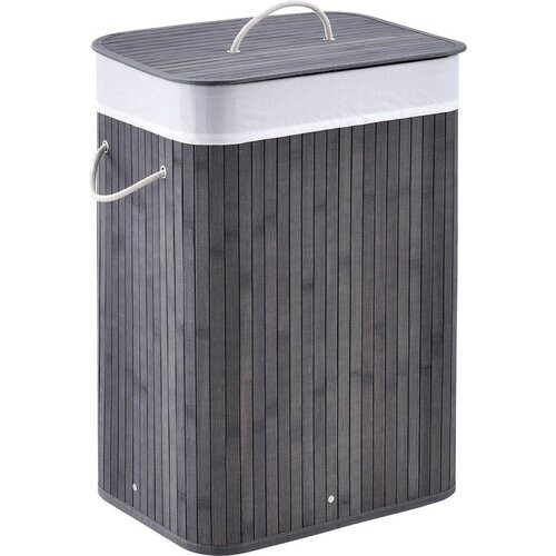 Tweedekans Bamboe Wasmand Curly - 72 L - Grijs - Uitneembare Waszak Tweedehands