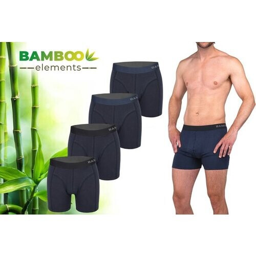 Tweedekans Bamboo Elements - Boxershort Heren - Bamboe - 4 Stuks - Navy - Ondergoed Heren - Heren Ondergoed - Boxer - Bamboe Boxershorts Voor Mannen Tweedehands