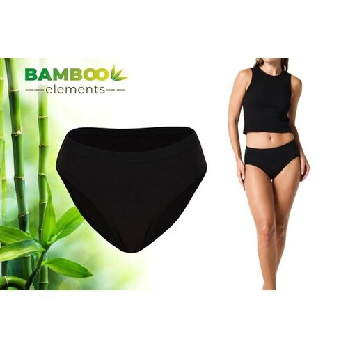 Tweedekans Bamboo Elements - Menstruatie Ondergoed - Brief - Zwart - Period Underwear - Menstruatieslip - Menstruatie Onderbroekje - Ondergoed Dames Slips - Maat L Tweedehands