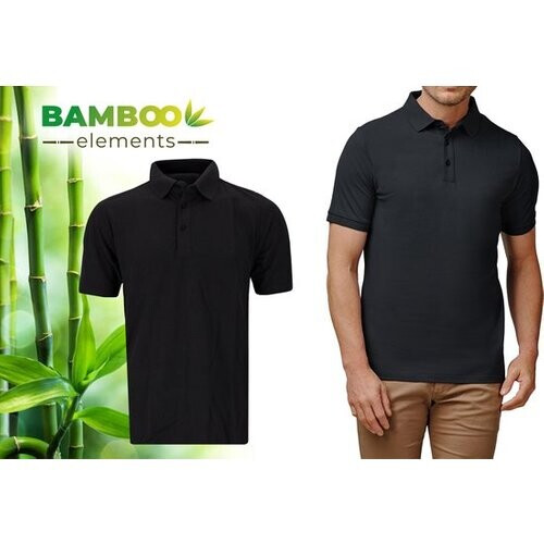 Tweedekans Bamboo Elements - Polo Shirt Heren - Antraciet Grijs M - Polo Heren Korte Mouw - Pique Stof - T Shirt Heren - Bamboe Tweedehands