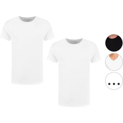 Tweedekans Bamboo Elements T-Shirt L White 2pk - Extra Lange Bamboe Heren T-shirts met V-Hals Tweedehands