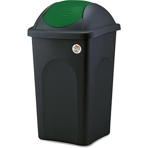 Tweedekans Bascula – Vuilnisbak / Vuilnisbak Afvalscheiding / Afvalscheiding / Prullenbak Afvalscheiding / Prullenmand – Groen Met Zwart– 60l Tweedehands