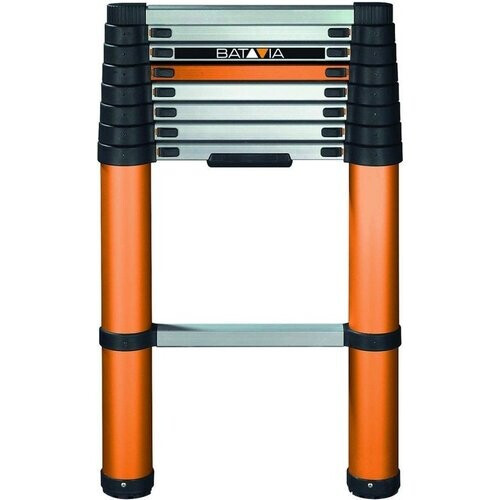 Tweedekans Batavia Telescopische ladder 2.63m - SoftClose & AntiSlip - Uitgeschoven lengte 263cm - Antislip - Gepatenteerde soft-close - Max. belasting 150kg - Werkhoogte 363cm - Giraffe Air Tweedehands