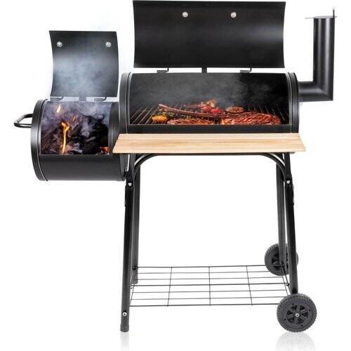 Tweedekans BBQ Collection 2-in-1 Smoker BBQ - Houtskool Barbeque - Buitenkeuken Barbecue - Grill en Smokerbarbecues - 104 x 58 x 114 cm Tweedehands