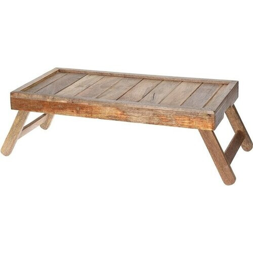 Tweedekans Bedtafel/ontbijt dienblad - mangohout - 74 x 31 x 21 cm Tweedehands