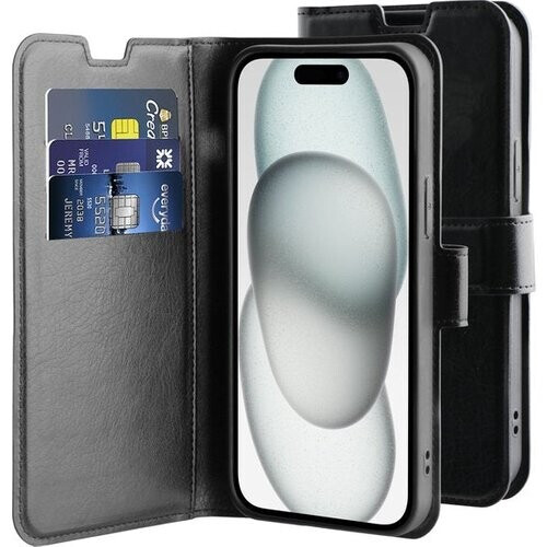 Tweedekans BeHello BookCase iPhone 15 Plus - Hoesje met Pasjeshouder- zwart Tweedehands