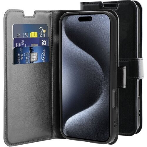 Tweedekans Behello Bookcover iPhone 16 Pro Max Gel - Zwart Tweedehands