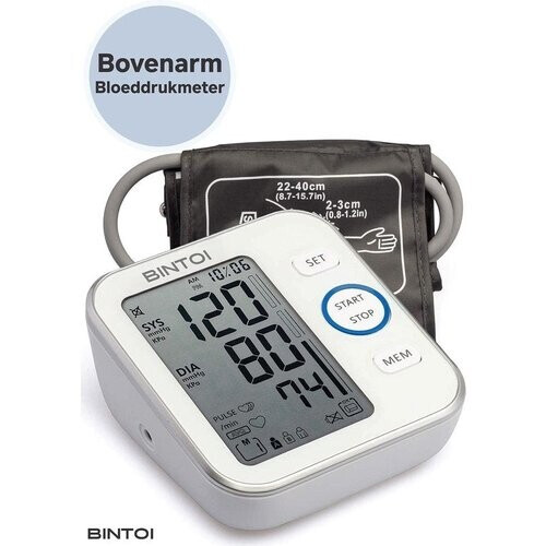 Tweedekans Bintoi BX200 Bloeddrukmeter Bovenarm – Hartslagmeter – 2 Gebruikers – Incl. Tas & Batterijen Tweedehands