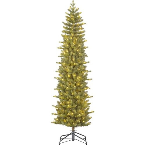 Tweedekans Black Box Trees Harma Smalle Kunstkerstboom met LED Verlichting - Groen - 185x63 cm Tweedehands