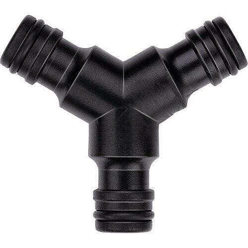 Tweedekans BLACK+DECKER Tuinslangkoppelstuk - 3-Weg - 7 x 6 x 2.1 CM - Zwart Tweedehands