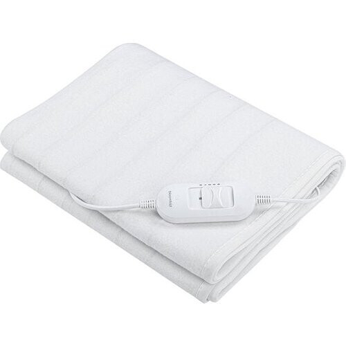 Tweedekans Bloomfold Elektrische Onderdeken - 150 x 80 cm - Wasmachinebestendig - 1 Persoons - 3 Standen - Warmtedeken - Wit/polyester Tweedehands