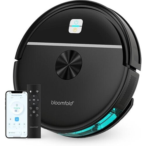 Tweedekans Bloomfold Sweep Robotstofzuiger met Dweilfunctie – Slimme Robot Stofzuiger, 3500Pa, 130 min, App & Google Home - Ultra-dun (7,3 cm) - Geschikt voor Huisdierhaar Tweedehands