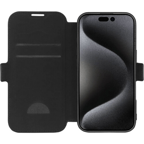 Tweedekans BlueBuilt Apple iPhone 16 Pro Book Case Leer Zwart Tweedehands