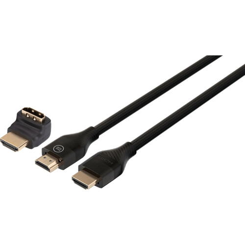 Tweedekans BlueBuilt HDMI Kabel 4K 60Hz Nylon 1.5 Meter + 90° adapter Tweedehands