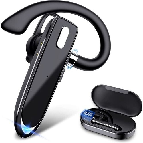 Tweedekans Bluetooth Headset met Oplaadcase - In-Ear Koptelefoon - Draadloze Headset met Microfoon - Bluetooth 5.1 - Handsfree Bellen - IPX7 Waterdicht Tweedehands