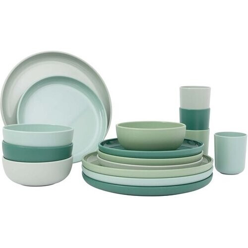 Tweedekans Bo-Camp Servies - Dune - RPET - Groen - 16-Delig Tweedehands
