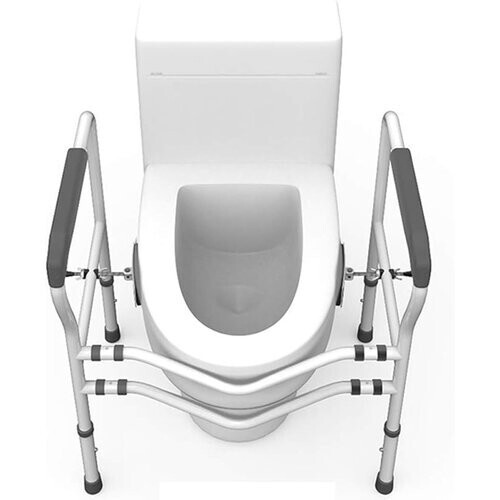 Tweedekans BODHIS Toiletbeugel – Verstelbaar & Antislip – max. 113 kg – 55,5 x 50,5 x 80,5 cm – Wit Tweedehands