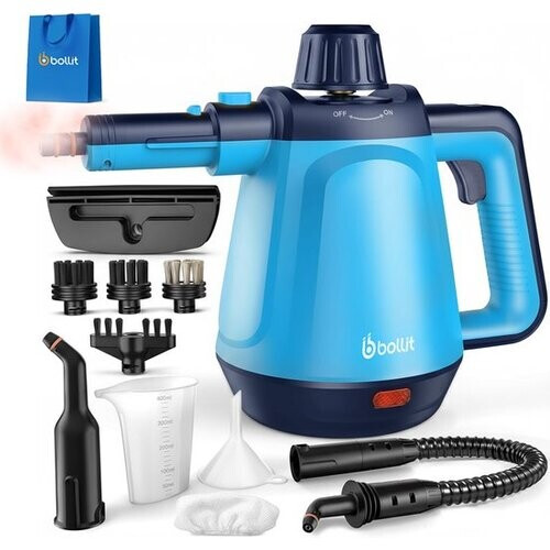 Tweedekans BOLLIT 1200W Stoomreiniger - Handstoomreiniger - 3.5 Bar - Handstomer - Vlekkenreiniger - Steam Cleaner - Tapijtreiniger - Stoomreinigers - Extra Krachtig Stoomapparaat: Vloer, Bank, Keuken Badkamer & Tapijt Reinigen - Incl. Opbergtas Tweedehands