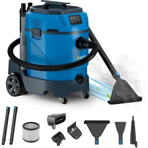 Tweedekans BOLLIT 2600W Professionele Tapijtreiniger - Stoomreiniger en Vlekkenreiniger - 100° Stoom - Bank reiniger - Zetelreiniger - Meubelreiniger - Auto Stofzuiger - Handstomer - Matrasreiniger - Waterstofzuiger - Reiniger voor auto, bank, vloer, en tapijt Tweedehands