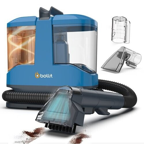 Tweedekans BOLLIT Vlekkenreiniger Compact - Tapijtreiniger - Zetelreiniger - Bank Reiniger Machine - Meubelreiniger - 3 Opzetstukken (V2 Ceruleum Blauw) Tweedehands