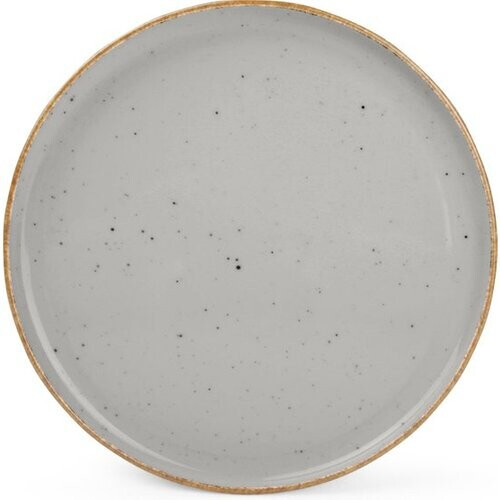 Tweedekans BonBistro Collectie Plat Bord 20 cm – Grijs – Reactief Glazuur – Rond Tweedehands