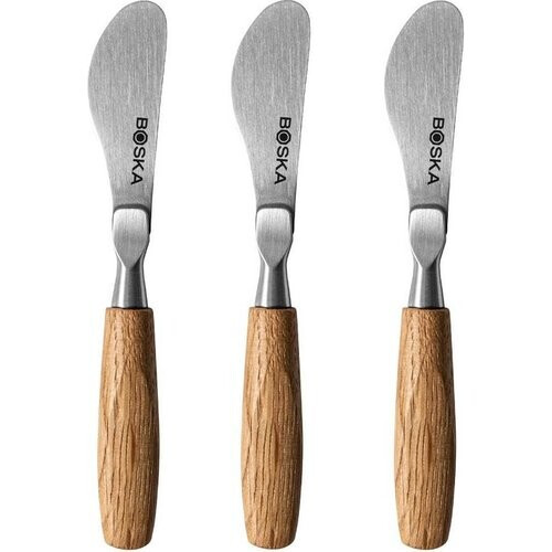 Tweedekans Boska Smeermessenset Mini Oslo - Set van 3 - Europees eikenhout - Voor spreads - Lichtgewicht - 12cm Tweedehands