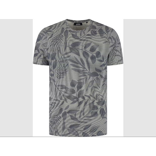 Tweedekans Boston Brothers – All Over Print Jersey T-Shirt – Zacht & Comfortabel – Navy – Maat M Tweedehands