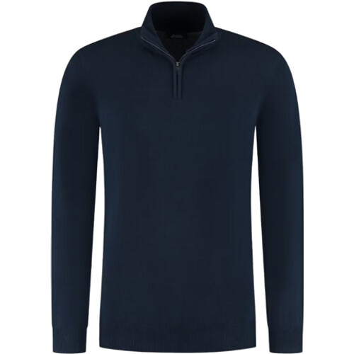 Tweedekans Boston Brothers - Half Zip Pullover - Navy - Maat S Tweedehands