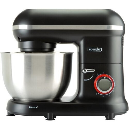 Tweedekans Bourgini Classic Kitchen Chef Keukenmachine & Mixer – 4,5L RVS Mengkom – 1300W – 6 Snelheden + Pulse – 38,5 x 22,3 x 31,8 cm – Zwart Tweedehands