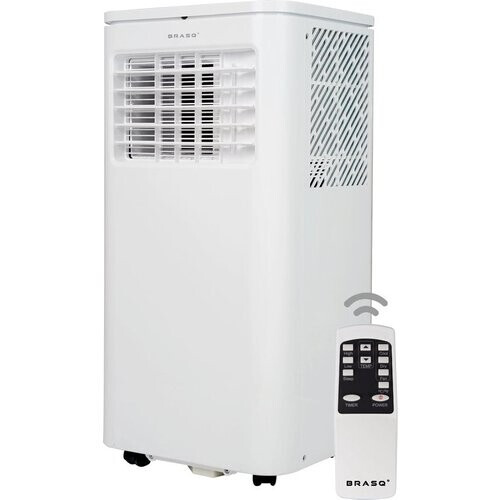 Tweedekans BRASQ 3-in-1 Mobiele airco met Raamafdichtingskit - Met afstandsbediening – Geschikt voor Slaapkamer - Woonkamer - Kantoor - Aircooler tot 16m2 - 9000 BTU – Wit Tweedehands