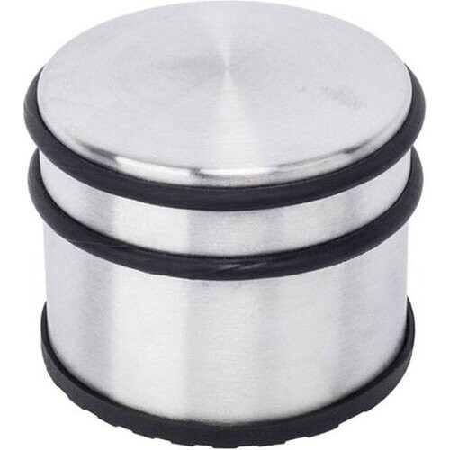 Tweedekans BRASQ Deurstopper met anti slip RVS 1,1 Kg - Voor binnen en buiten - Deurbuffer met rubberen bescherming Ø9 x 7,5 cm Tweedehands