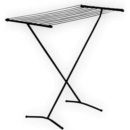 Tweedekans BRASQ Droogrek Staand Zwart - 8 meter - Wasdroger - Inklapbaar Wasrek - Staand Droogrek - Droogrekken - 90x53x83 cm Tweedehands