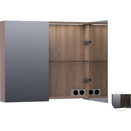 Tweedekans Brauer Dual 80 Spiegelkast - 80 cm - Legno Viola Tweedehands